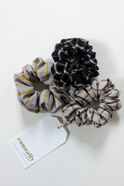 Tattersall Check Scrunchie Trio by Connally Goods