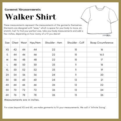 Sample Sale Walker Gender Neutral T Shirt Tencel Twill (Neroli) Size guide