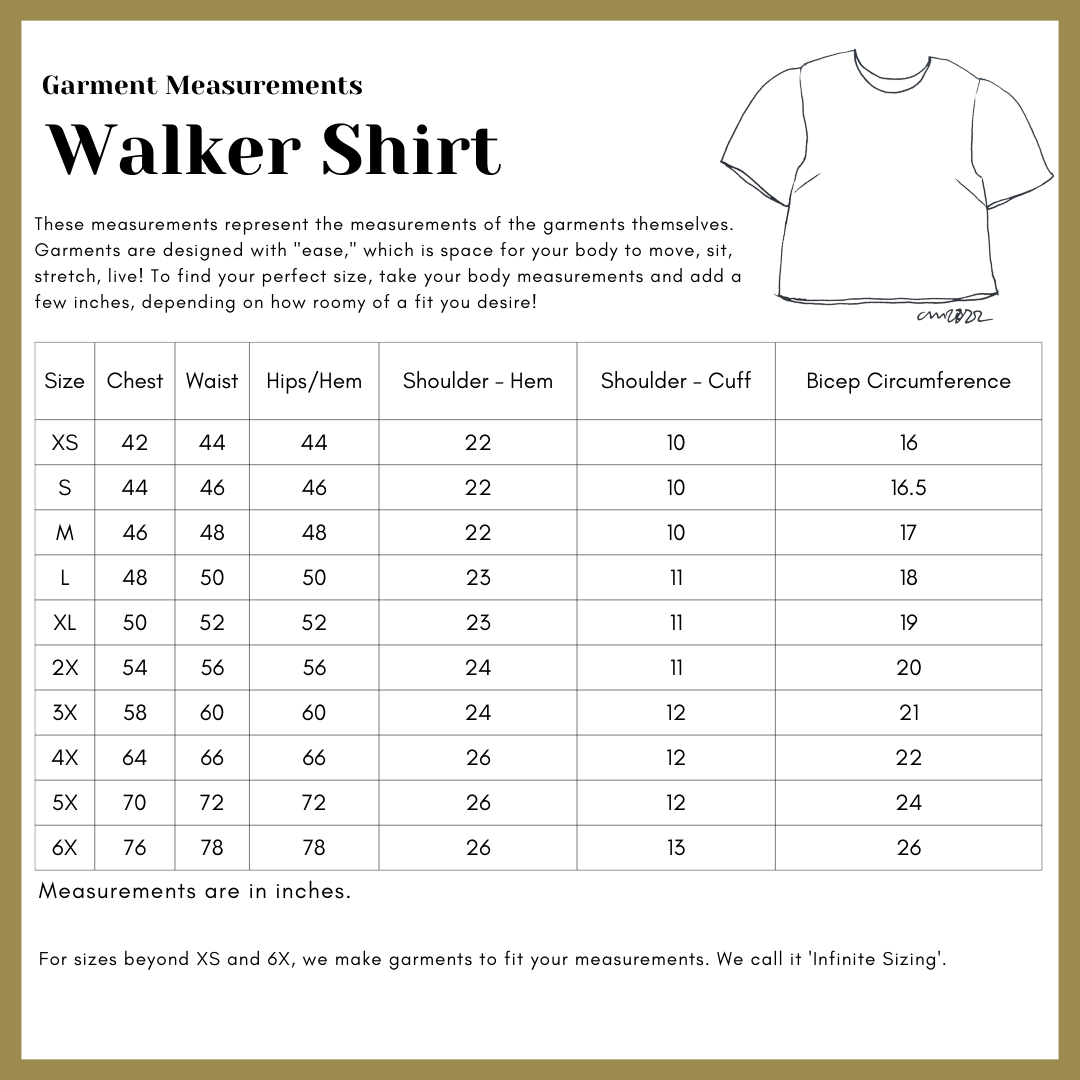 Walker Gender Neutral T Shirt in Chambray Striped Cotton