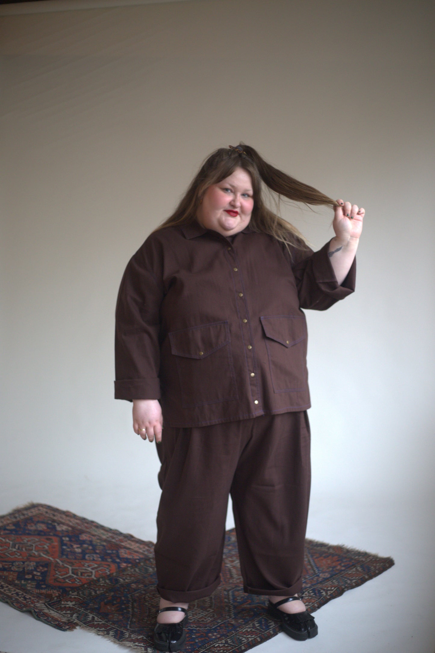 Espresso Cotton Canvas Fay Chore Coat