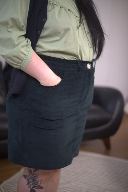 Kipling Corduroy Skirt in Dark Spruce (Pre-Order)