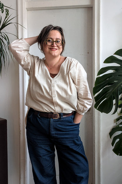 Margot V Neck Shirt by Connally Goods