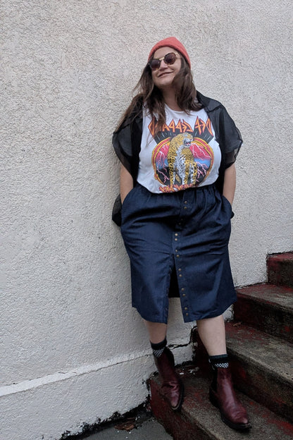 Sadie Skirt in Japanese Raw Denim