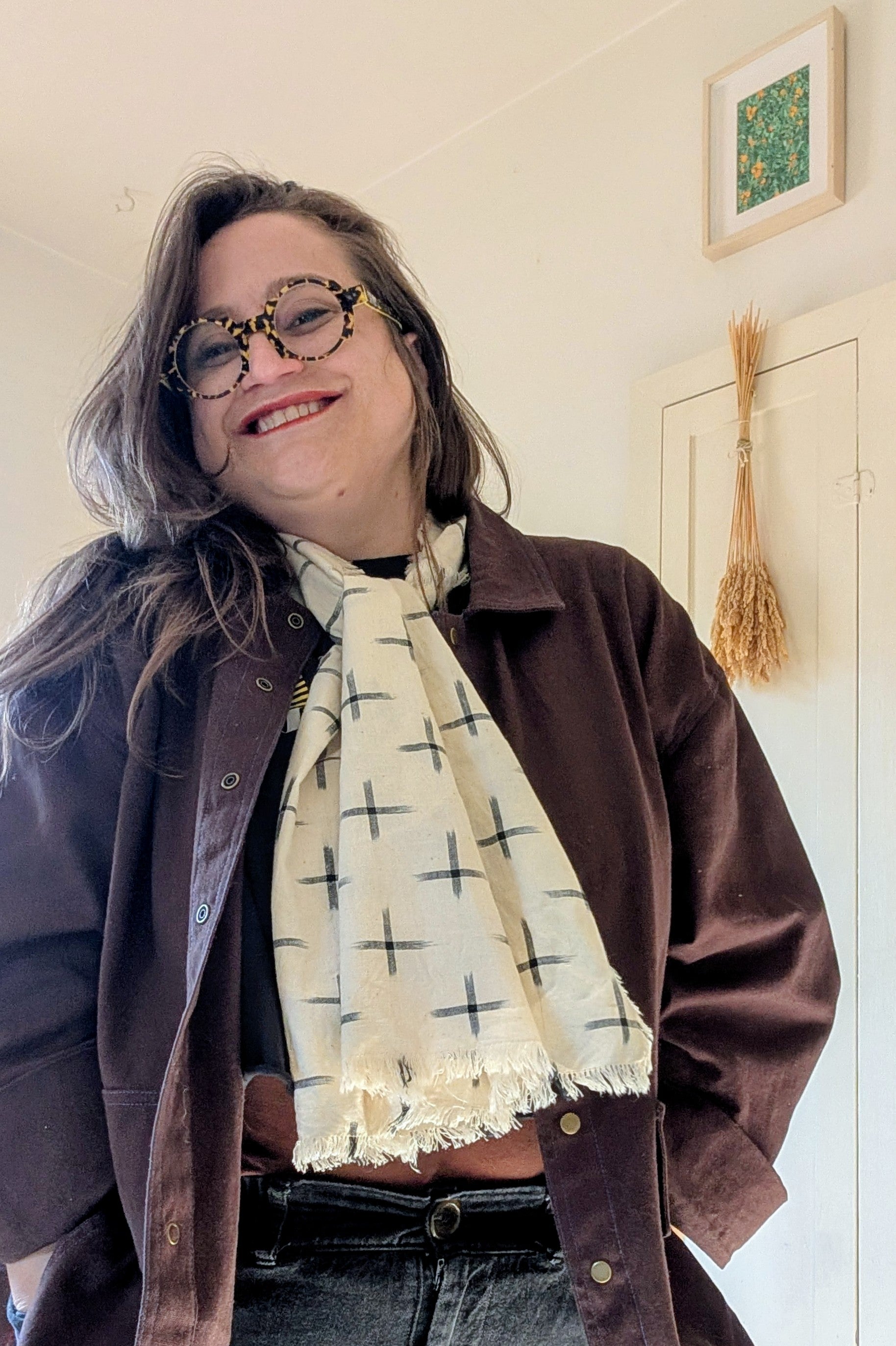 Handwoven Ikat Cotton Scarf by Connally Goods