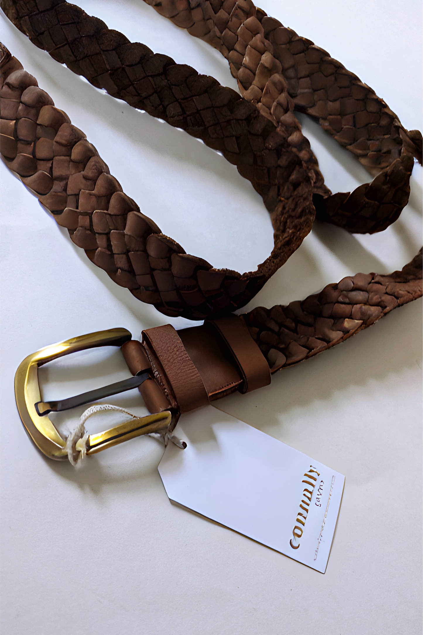 PRE-ORDER: Handwoven Leather Belts - Dark Brown Leather (Extended Lengths)