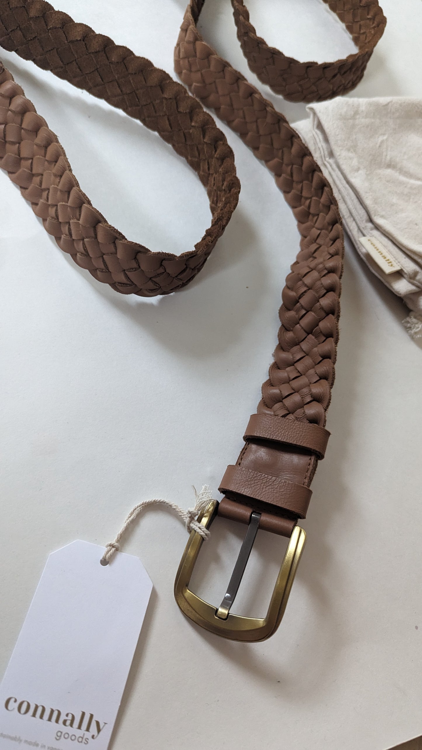 Handwoven Leather Belt by Connally Good