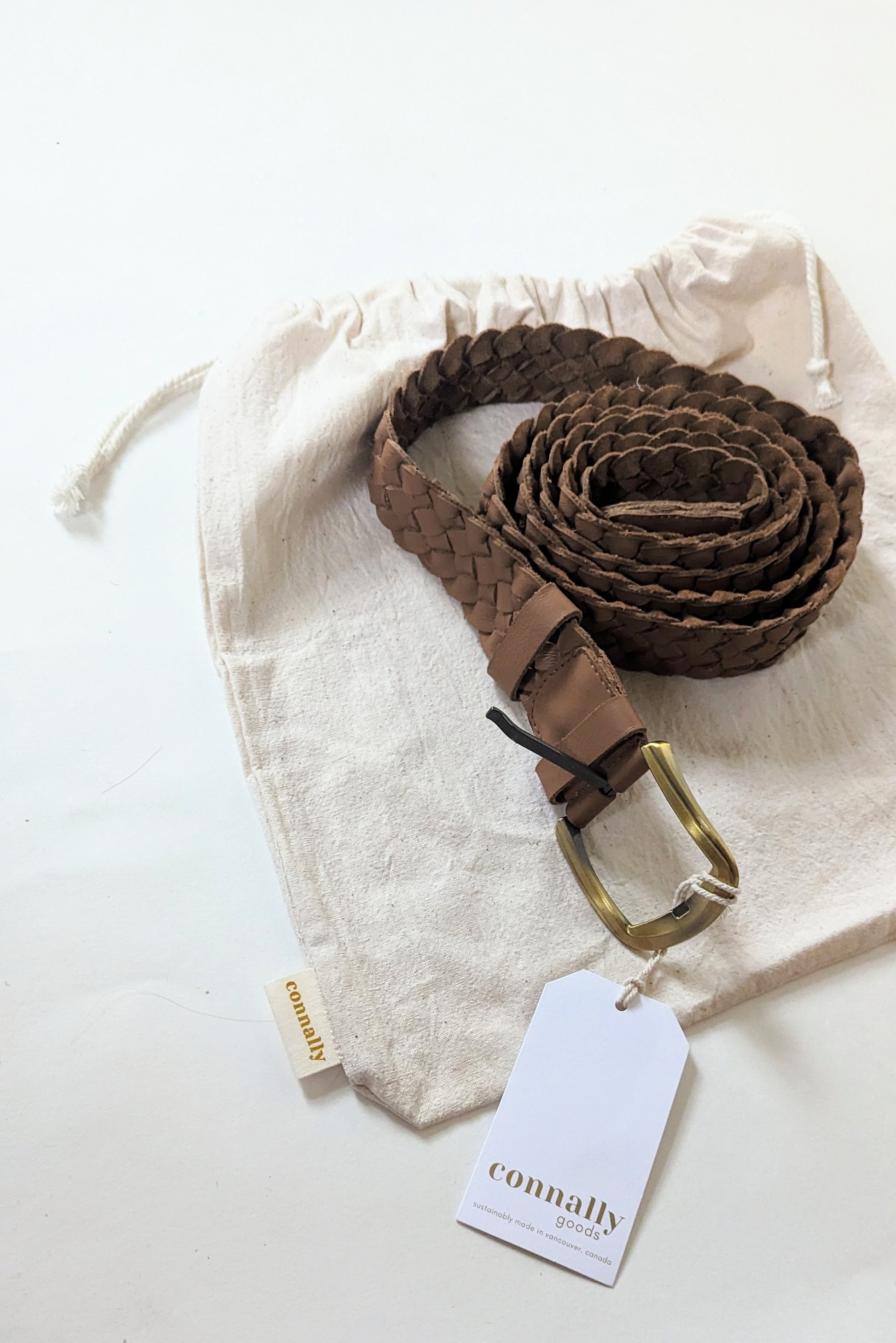Handwoven Leather Belt by Connally Good