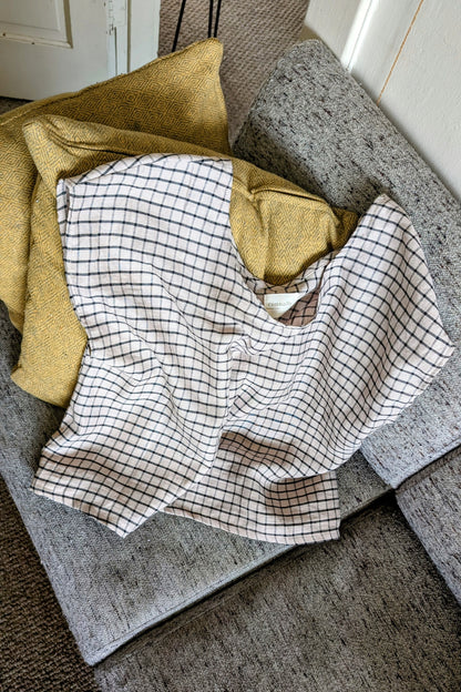 Oatmeal Tattersall Check Slouch Top by Connally Goods