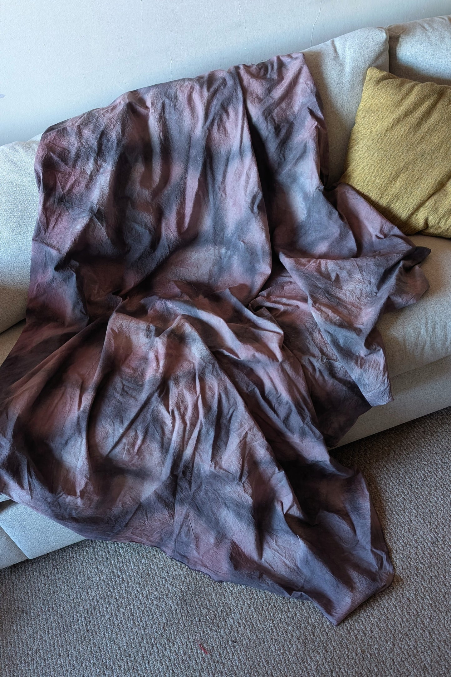 Hand Dyed Organic Cotton Blanket