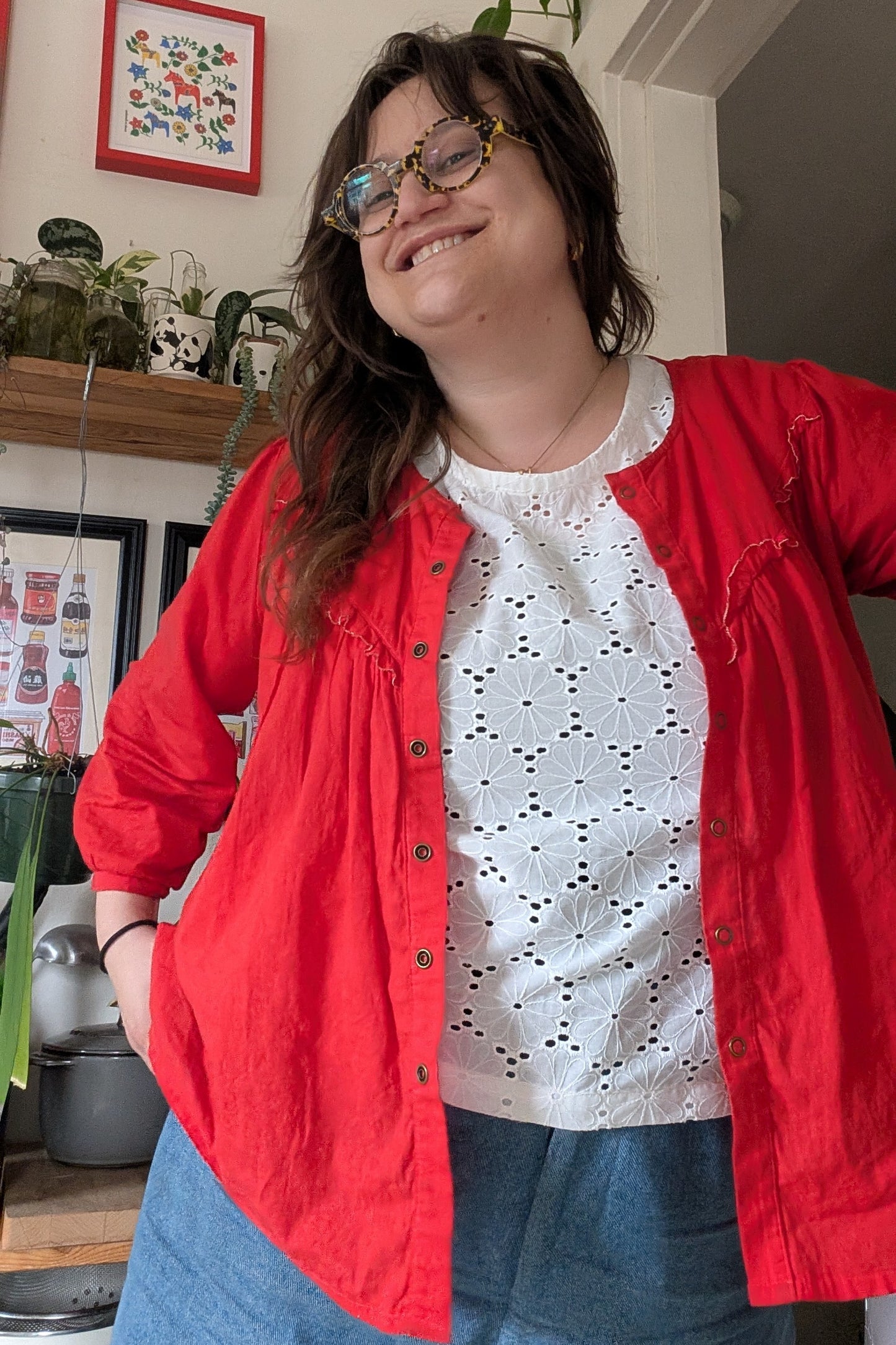 Daisy eyelet Walker shirt
