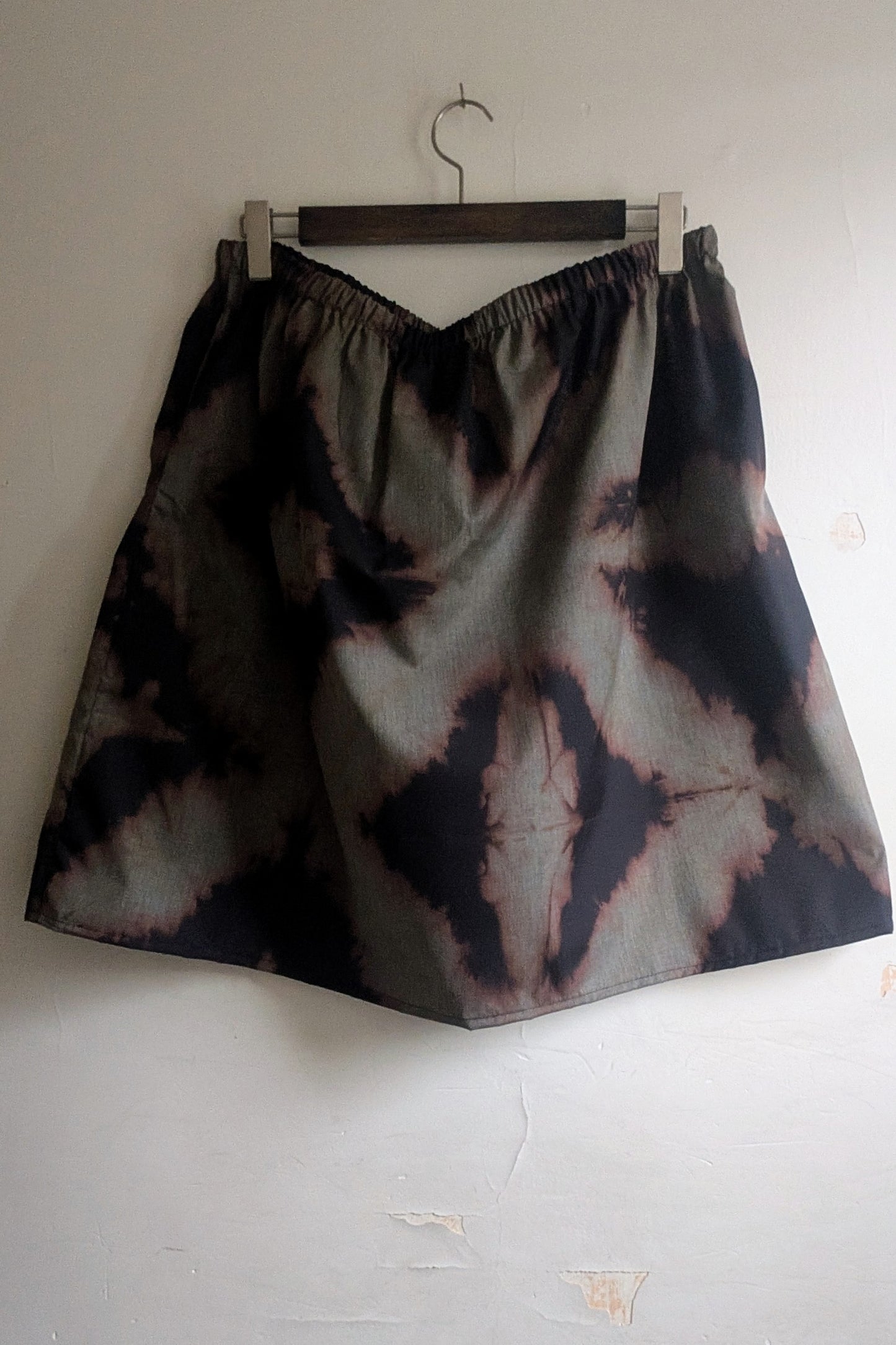 A-Line Twirly Skirt in West Coast Waters Hand-Dyed Cotton (Sample Sale, size XL-2X)