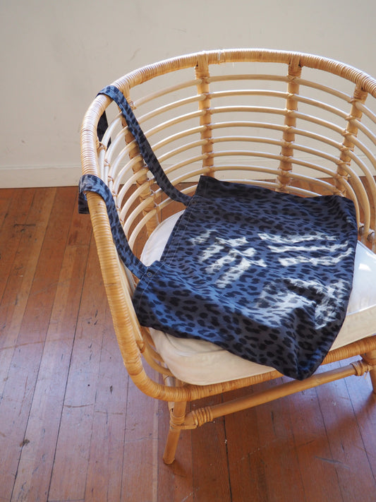 Loud Leopard × Connally Goods Blue Leopard Print Tote Bag (Limited Edition)