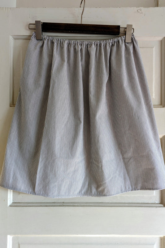 One-of-a-kind Striped Chambray Skirt