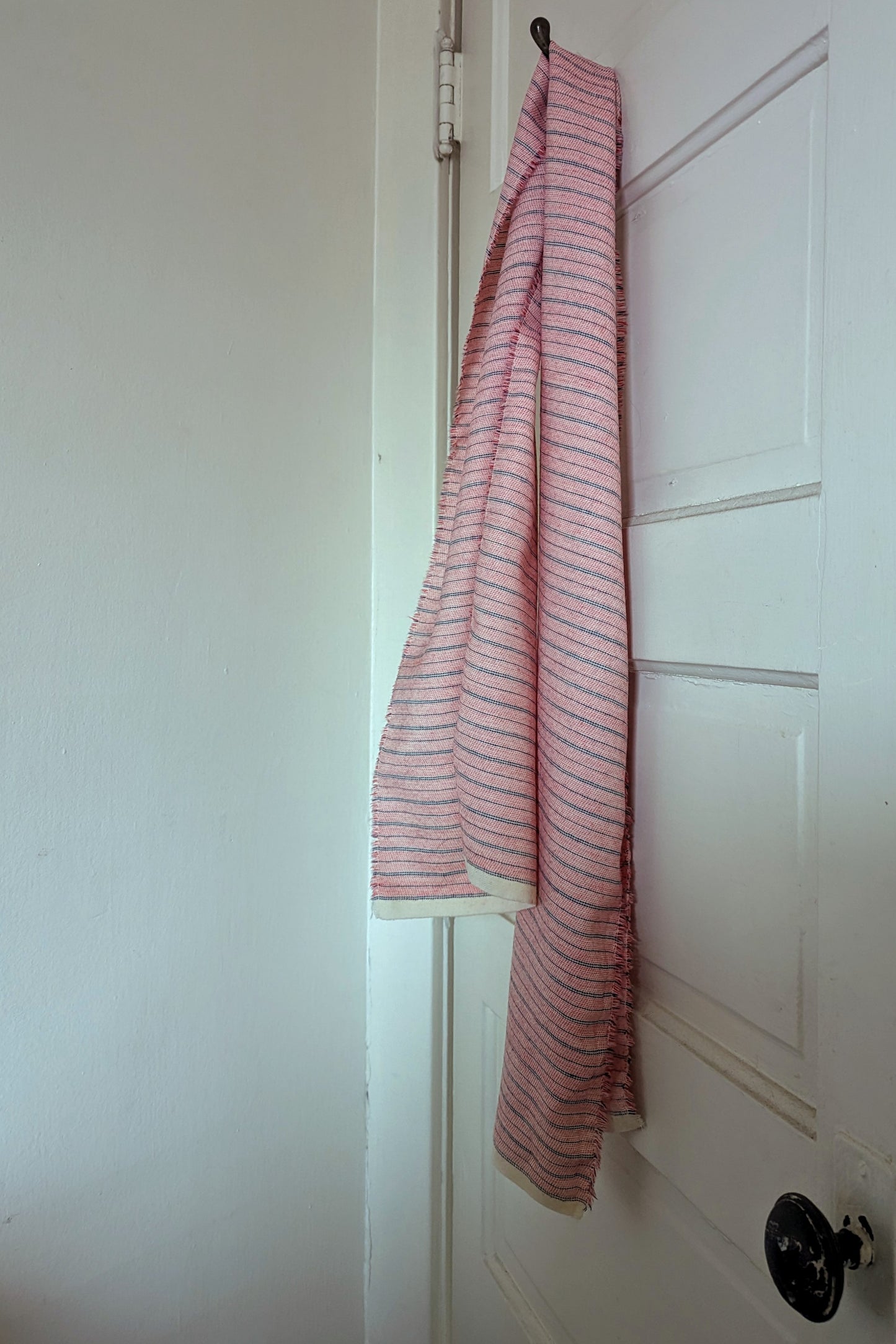 Vintage Striped Wool Scarf (cream, blue, red) by Connally Goods