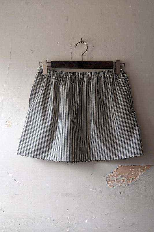 Striped Cotton A-line Mini Skirt by Connally Goods