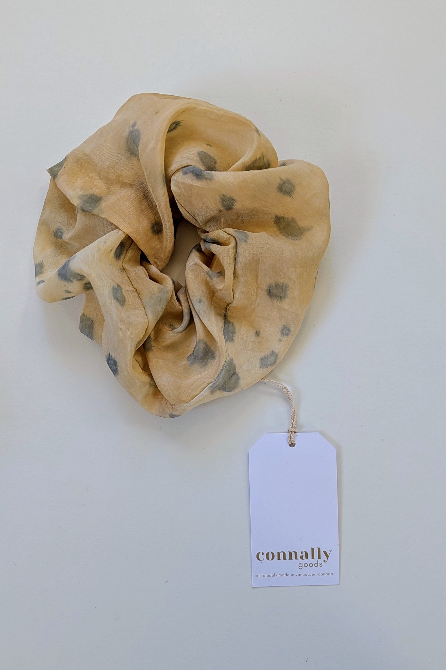 Hand-Dyed Jumbo Silk Scrunchie