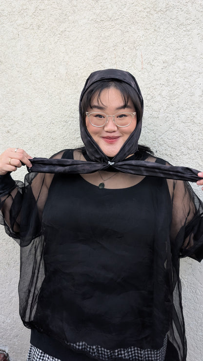 Coastal Shadows Silk Scarf by Connally Goods