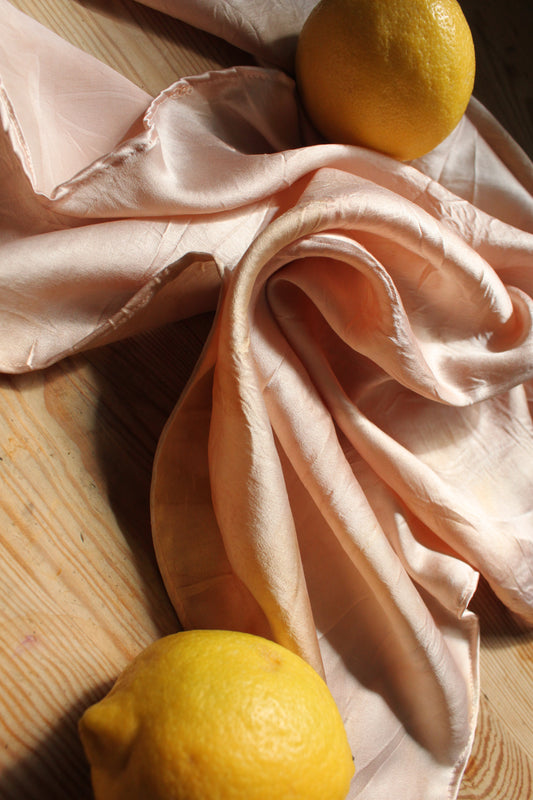 Pratima Kerchief in Avocado-Dyed Silk by Connally Goods