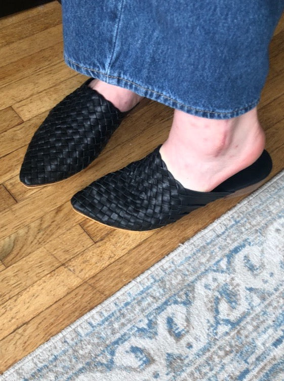 Bradley Shoes in Black Leather by Connally Goods