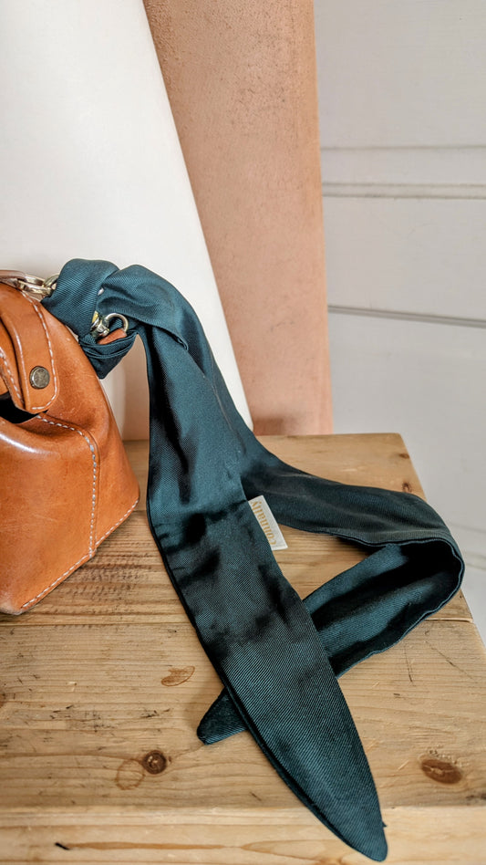 Hannah Ascot Scarf in Tencel Twill (Phthalo Green) by Connally Goods
